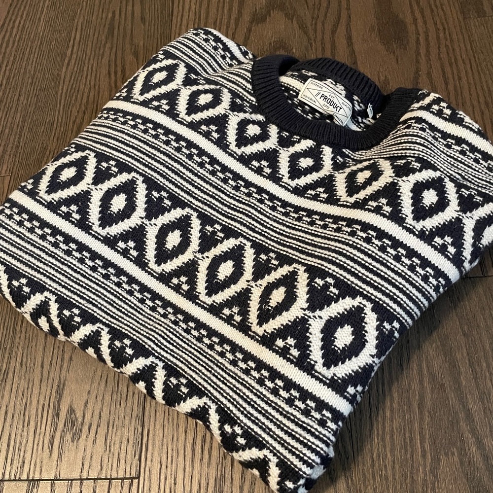 Pattern Crewneck Sweater